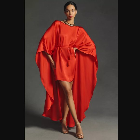 Erika Peña Cape Mini Dress DIOSA SHORT DRESS L/XL - Picture 1 of 15